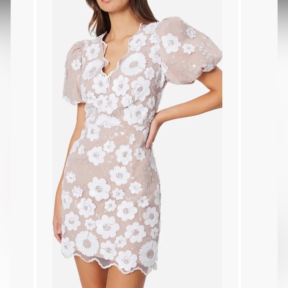 Elliatt Elodie Floral Appliqué Mini Dress - Picture 4 of 10